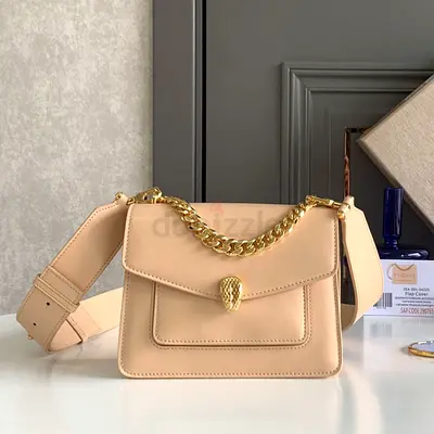 Bvlgari Serpenti Forever Maxi Chain Small Crossbody Bag in Calf Leather