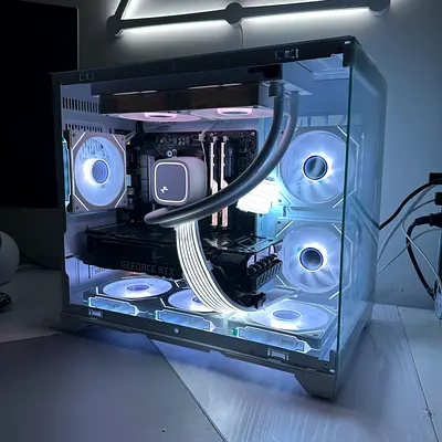 Aesthetic Mini RTX 3080 Ryzen 7 5700X Gaming PC Rendering PC