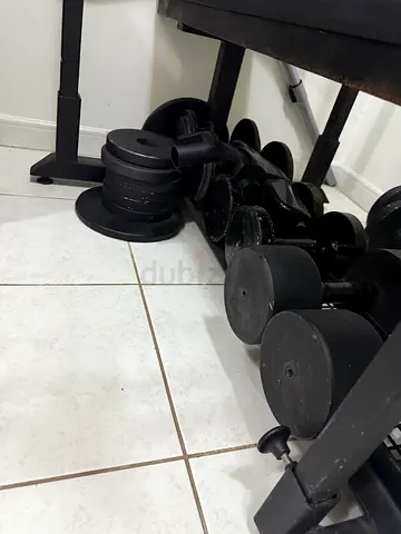 dumbles and bench press all in 100 aed