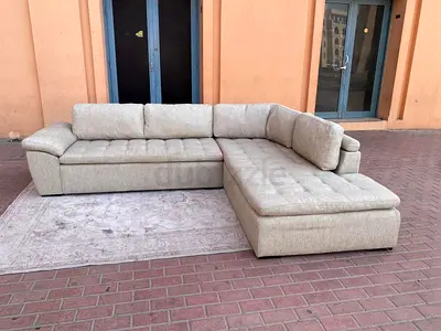 Perfect Condition Id design L Shape Sofa Beige