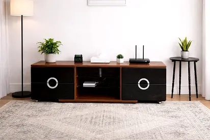 Modern Entertainment Center with Stylish Finish