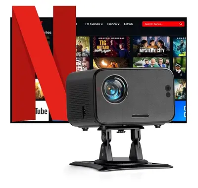 New Auto Focus Android System 30000L Smart Mini Projector with WiFi and Bluetooth 4K Support 3D