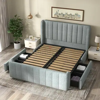 Premium high Quality 160*200 queen size bed with drawers