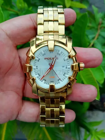 Gold Tone Police Watch