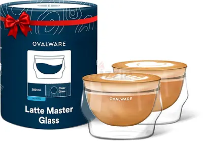 Original from USA Ovalware Latte Master Glass Set