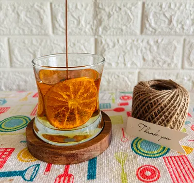 Elegant Glass Tea Infuser with Dried Citrus