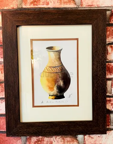 Framed Art Print of Ancient Pottery