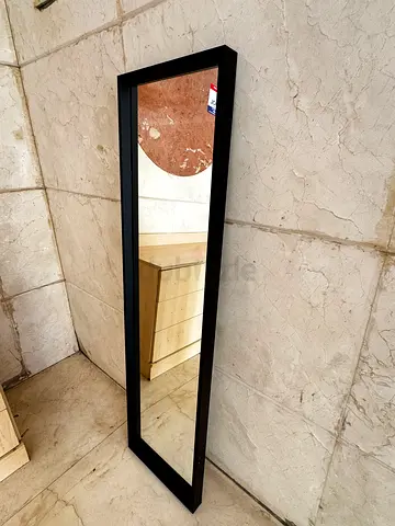 Sleek Modern Wall Mirror in Black Frame