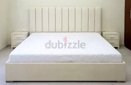 Brend New fabric wooden King size 180x200 Bed with Madical Matress Available