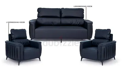 Modern Black Sofa Set