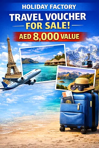 Holiday Factory Travel Voucher for Sale – AED 8,000 Value