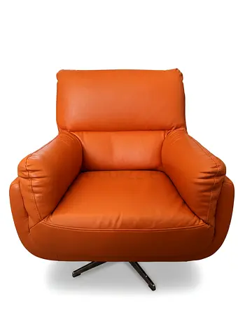 Orange Swivel Armchair