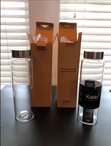 Original Best Kablo Glass Water Bottle – 32 oz (From USA)
Made from premium-quality borosilicate gla