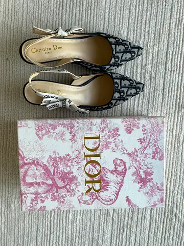 Dior Monogram Slingback Low Heels