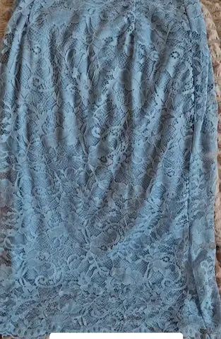 Elegant Blue Lace Skirt