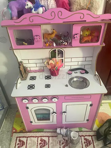 Pink Wooden Kitchen Playset