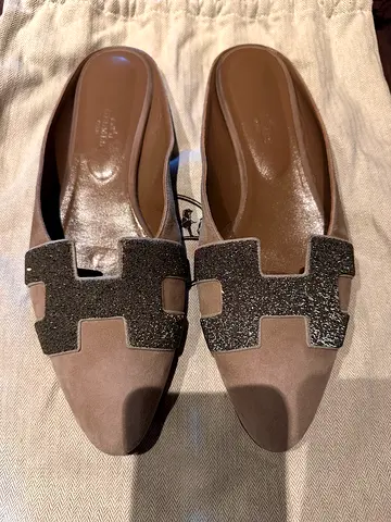 HERMES ROXANE SUEDE MULES | SIZE 41 | EXCELLENT CONDITION | AUTHENTIC