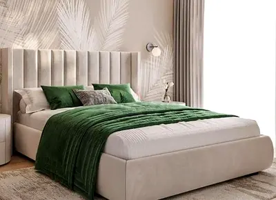 Beige clr 160*200 king size bed