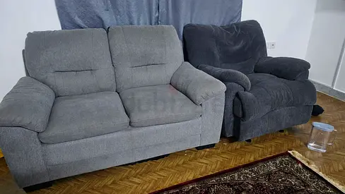 Comfortable Gray Sofa set and Recliner