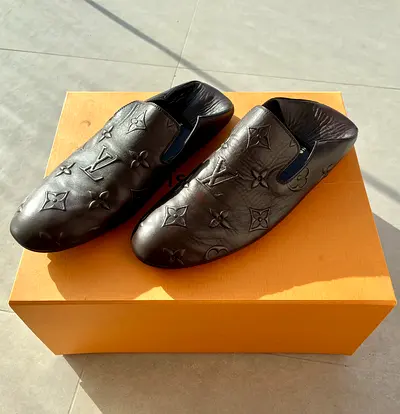 Luxury Leather Louis Vuitton Slip-Ons