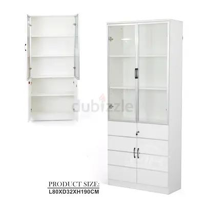 2 doors filling cabinet imported with glass doors
