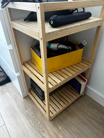 IKEA RÅGRUND Bamboo Trolley on Wheels - Versatile and Stylish Home Storage