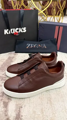Zegna Triple-Stitch Sneakers ‘Brown’