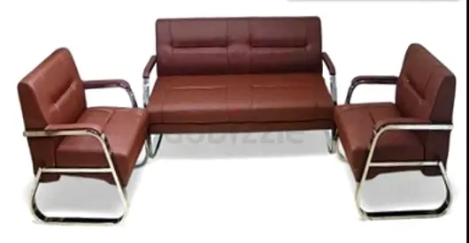 Elegant Brown Leather Sofa Set for Sale