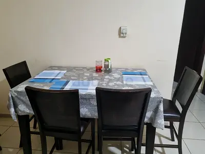 Compact Dining Table with 6 Chairs