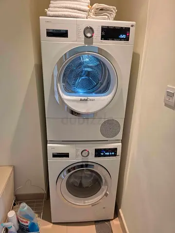 Bosch series 8 , 9kg saprat washer dryer sat with Wi-Fi smart systems latest version 60cm