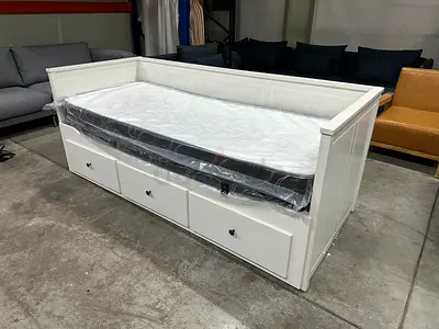 IKEA hemnes day bed with 2 new foam mattresses