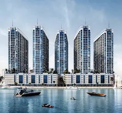 Luxury 1 Bedroom Apartment for Sale in Ajman Creek with Direct Waterfront View and 7 Year Payment Pl