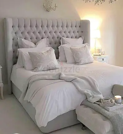 Light gray 200*200 super king size Bed