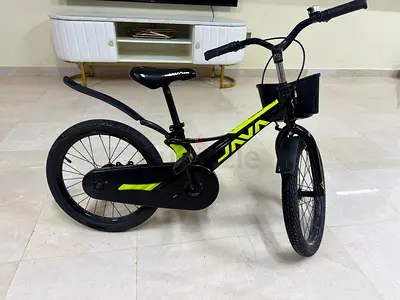 Kids JAVA Bicycle in Black and Lime Green