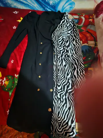 Stylish Black and Zebra Print Dress