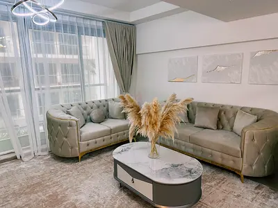 Royal Beige Cream Elegant Designer Living Room Sofa Set