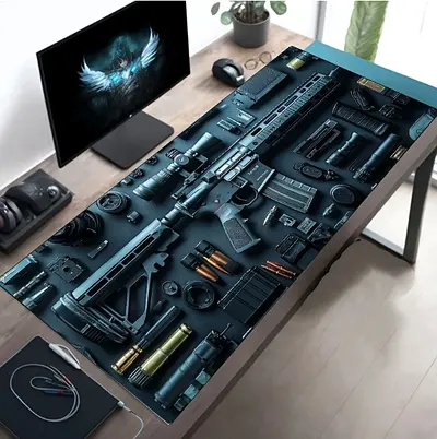 Tactical Firearm Design Gaming Mouse Pad Size: 70cm*30cm