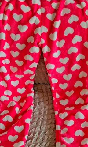 Cute Heart Print Pajama Pants