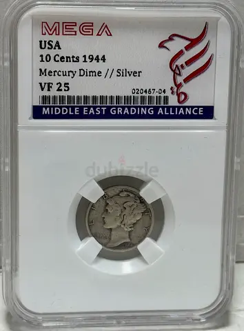 USA 10 cent coin 1944 70AED