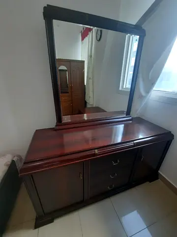 Elegant Wooden Dresser with Mirror