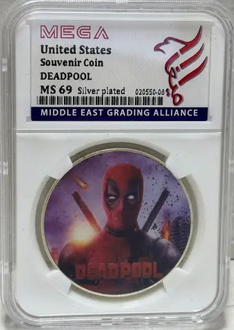 Deadpool – Souvenir Coin (Silver Plated) 100 AED