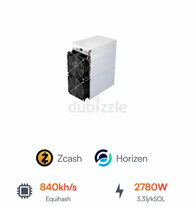 Bitmain
Antminer Z15 Pro
(840kh/s)