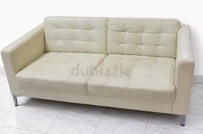 Comfortable White Leather Sofa