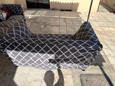 Stylish Outdoor Sofa with Patterned Cover