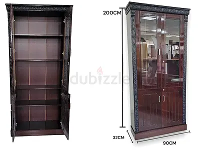 2 doors filling cabinet imported with glass doors classic