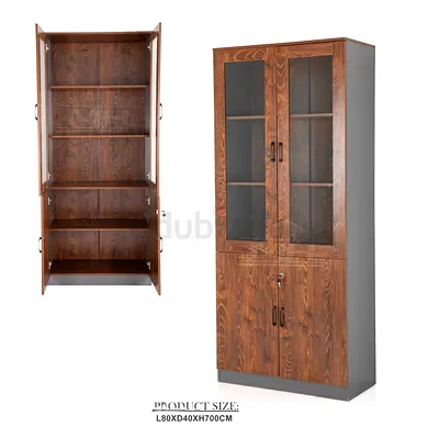 2 doors filling cabinet imported with glass doors