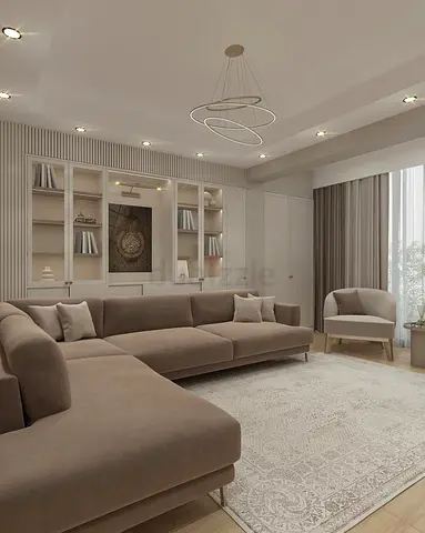 Contemporary Minimalist Living Room with Neutral Tones