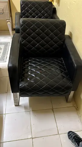Stylish Black Upholstered Armchair