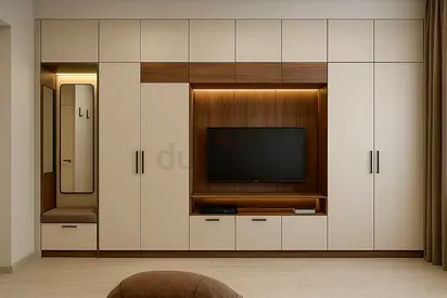 Modern Entertainment Center with Storage