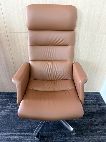 Office chair leather brown